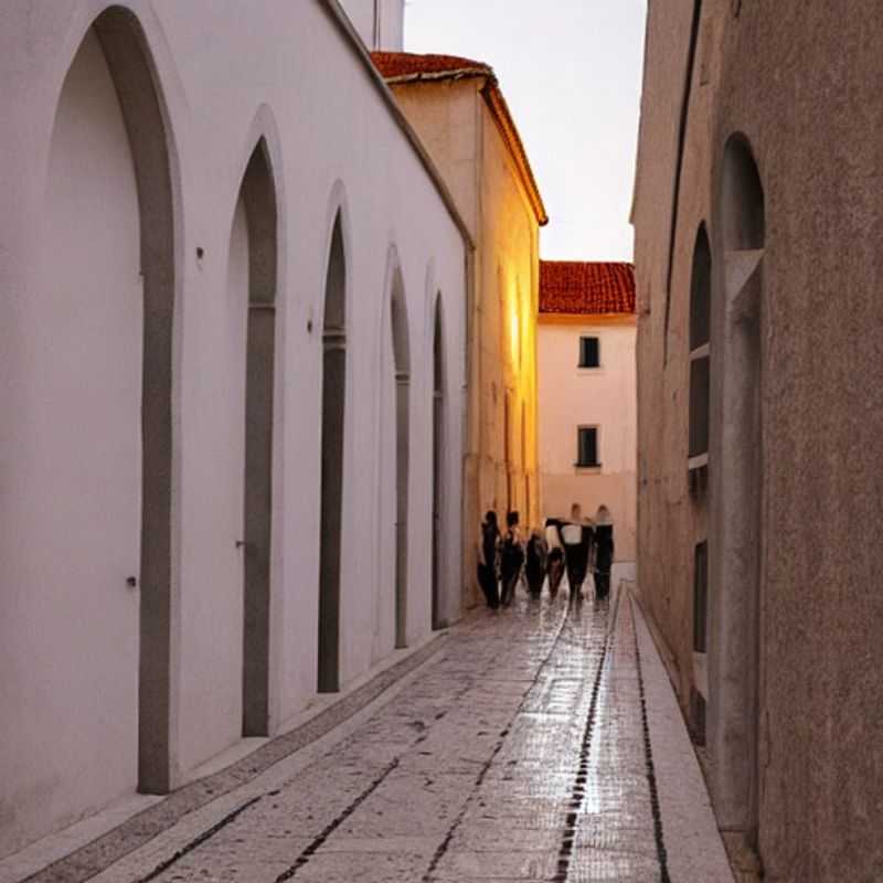 Vue printanière ensoleillée de Zadar, Croatie, montrant la beauté de la côte Adriatique et invitant à l'exploration pendant les vacances de printemps.