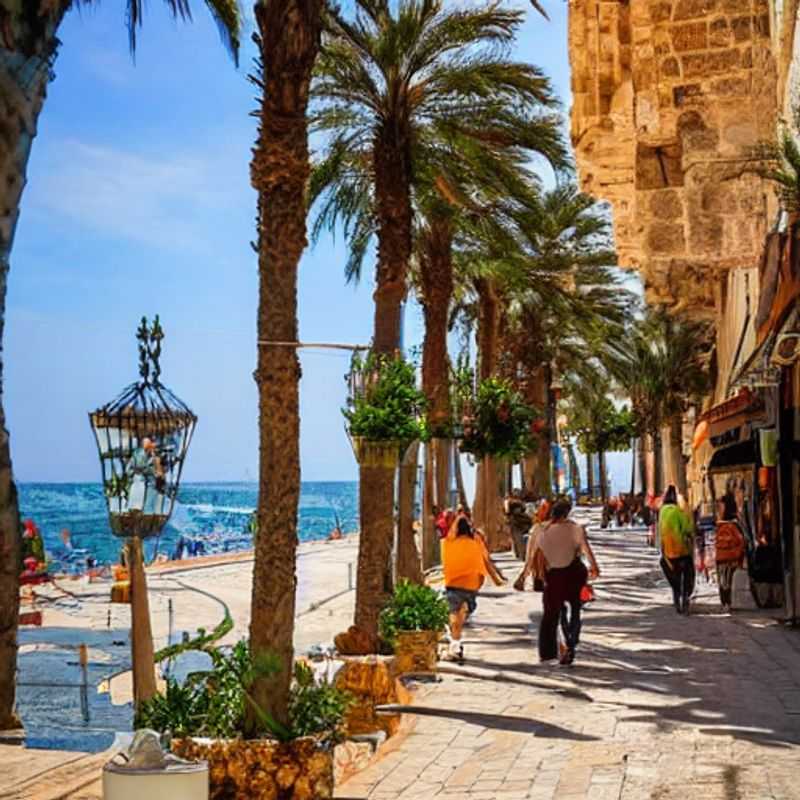 Flânerie printanière à Jaffa : admirez le Vieux Port pittoresque baigné de soleil, un incontournable lors de votre escapade de Pâques en Israël.