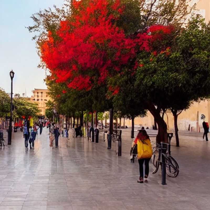 Casais aproveitando o sol da primavera no porto histórico de Cartagena, Espanha, um destino vibrante para as férias da primavera.
