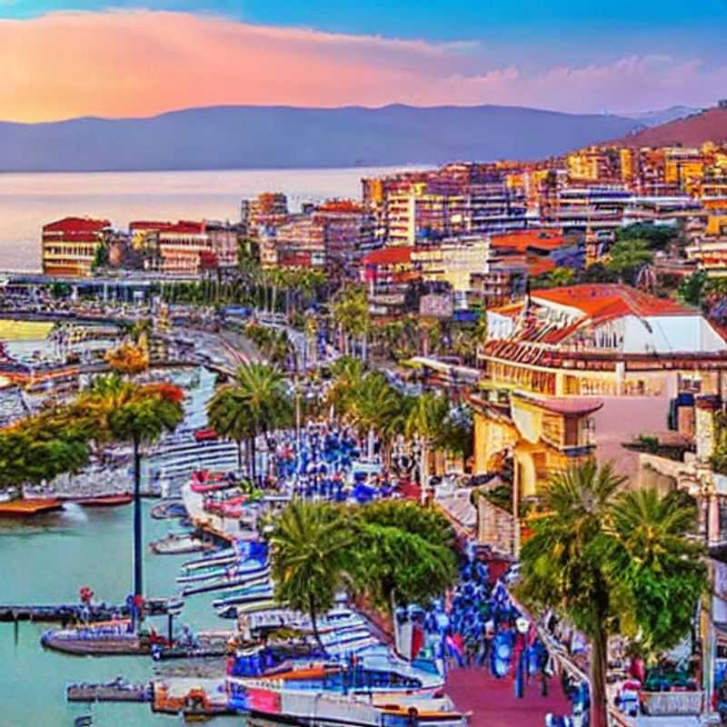 Sun-drenched Izmir beckons! Discover the vibrant energy of the city during spring break, captured here with stunning views of the Aegean coastline. Perfect for a refreshing escape!