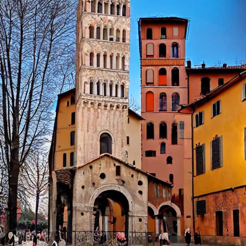 Biking atop Lucca's historic Renaissance walls, a perfect spring break activity with stunning panoramic views of the Tuscan countryside blooming below. Experience the Italian charm!