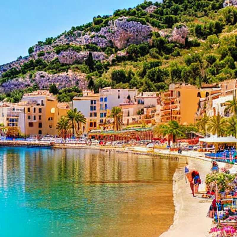 Deux amis explorant les criques cachées de Majorque au printemps, profitant du soleil et des eaux turquoise de l'île. (Two friends exploring the hidden coves of Mallorca in the spring, enjoying the sunshine and turquoise waters of the island.)