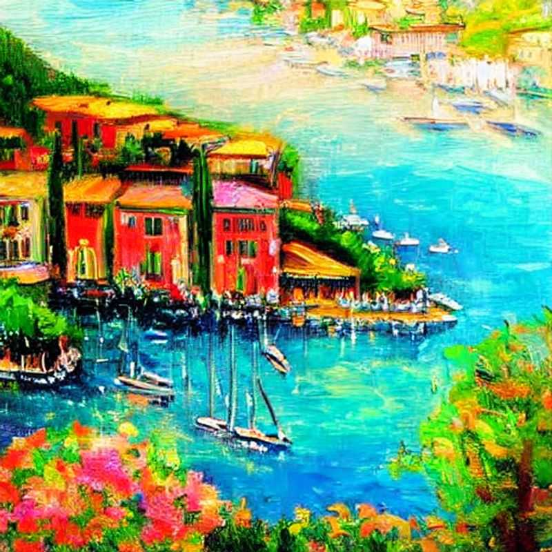 Colorido porto de Portofino, Itália, banhado pelo sol da primavera, um destino imperdível para as suas férias de primavera.