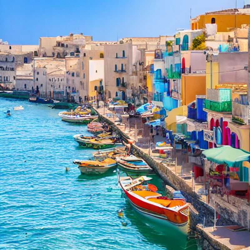 Des vacanciers profitant du soleil printanier sur les remparts de Trapani, Italie, avec une vue imprenable sur la mer turquoise scintillante, un avant-goût des aventures à venir lors de leur escapade de printemps.
