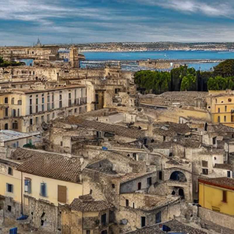 Deux amies explorant les ruines antiques baignées par le soleil printanier à Syracuse, Sicile, lors de leurs vacances de printemps en Italie.