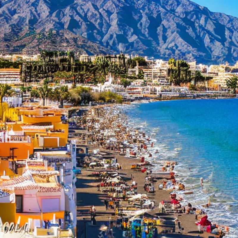 Deux copines profitant du soleil printanier sur la plage dorée de Marbella, Espagne, pendant leurs vacances de printemps.