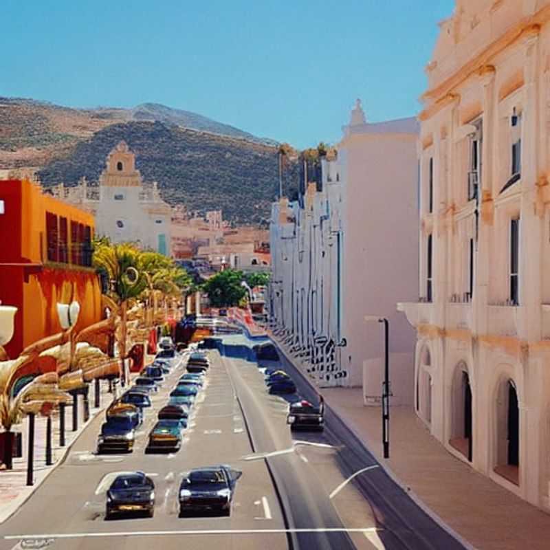Deux jeunes gens se promènent le long du port pittoresque de Carthagène, en Espagne, profitant du soleil printanier pendant leurs vacances de printemps. L'architecture historique et les eaux scintillantes créent une scène méditerranéenne idyllique.