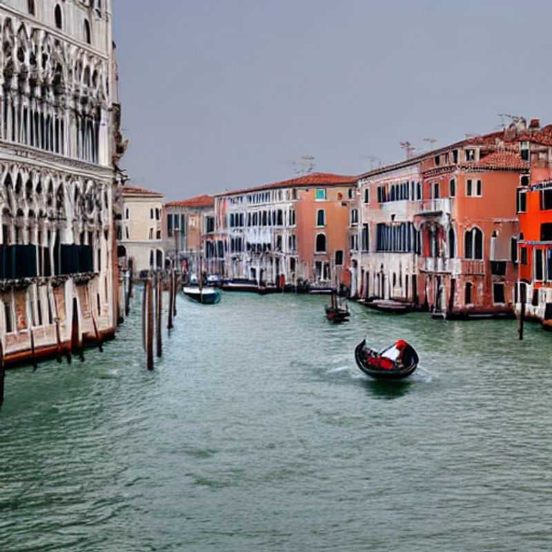 Deux amoureux voguent en gondole sur les canaux emblématiques de Venise, Italie, lors de leur escapade printanière.