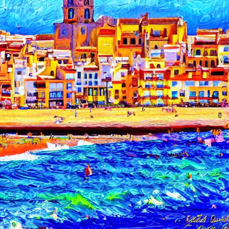 Sun-kissed shores and vibrant energy: spring breakers soaking up the Mediterranean vibes in Sitges, Spain - ditch the textbooks, embrace the fiesta!