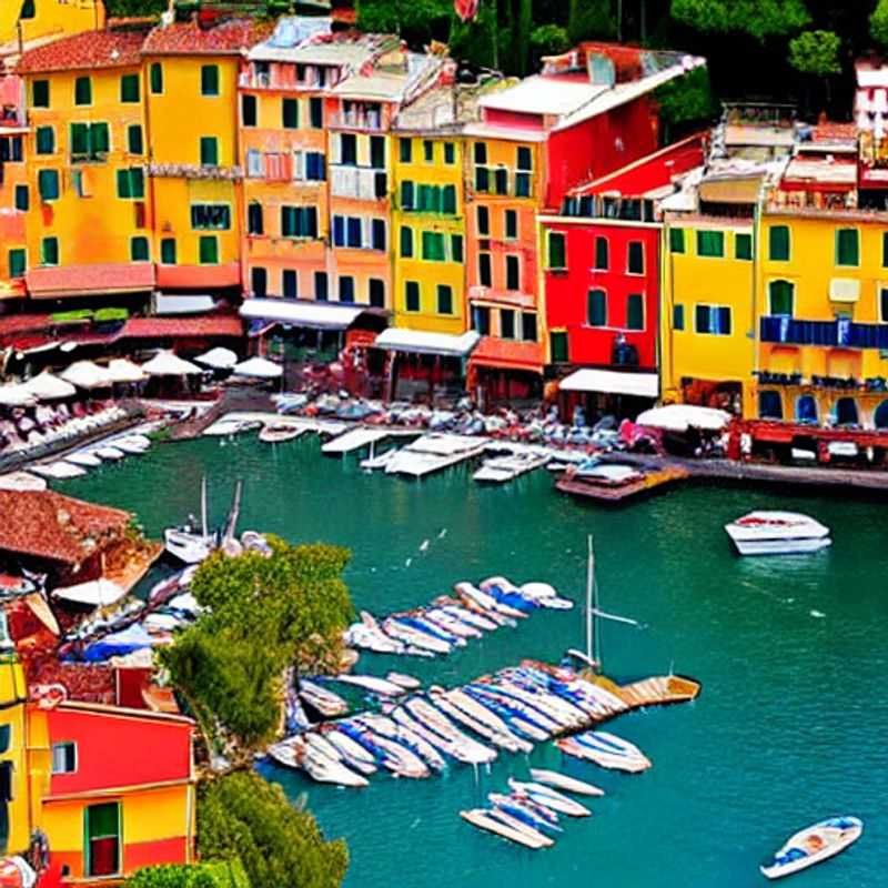 Deux amies profitant des couleurs vives du printemps à Portofino, Italie, le village emblématique scintillant sous le soleil méditerranéen pendant leurs vacances de printemps.