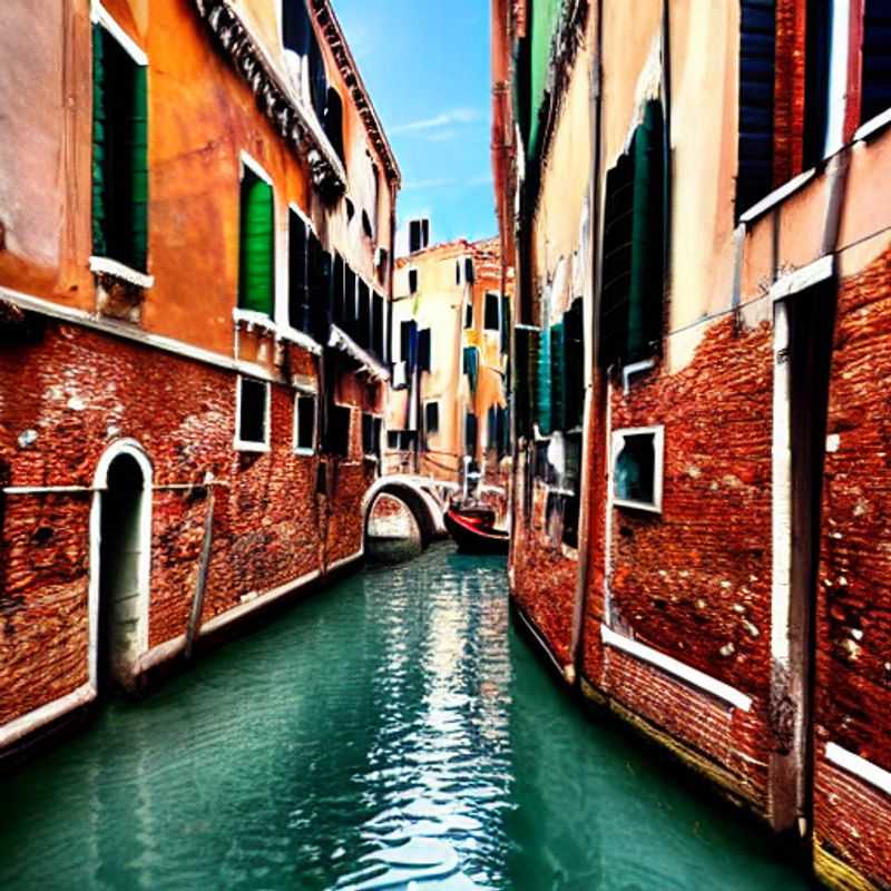 Venise au printemps : une gondole glissant sur un canal scintillant, le reflet des façades colorées dansant sur l'eau, un avant-goût des aventures printanières qui vous attendent lors de votre séjour à Venise !