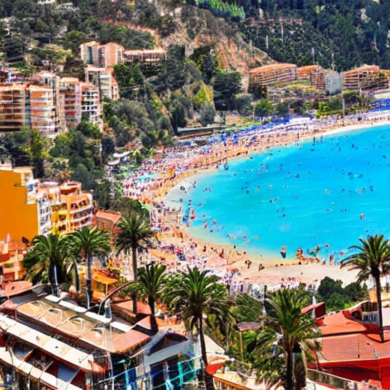 Deux amis savourant le soleil printanier sur la plage de Lloret de Mar, Espagne, profitant pleinement de leurs vacances de printemps. (Two friends enjoying the spring sunshine on the beach of Lloret de Mar, Spain, fully enjoying their spring break.)