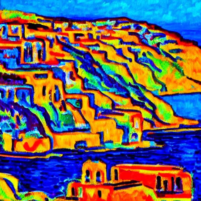 Vistas deslumbrantes de Santorini sob o sol da primavera, com as casas brancas e o mar azul convindando a uma escapadela inesquecível durante as férias da primavera.