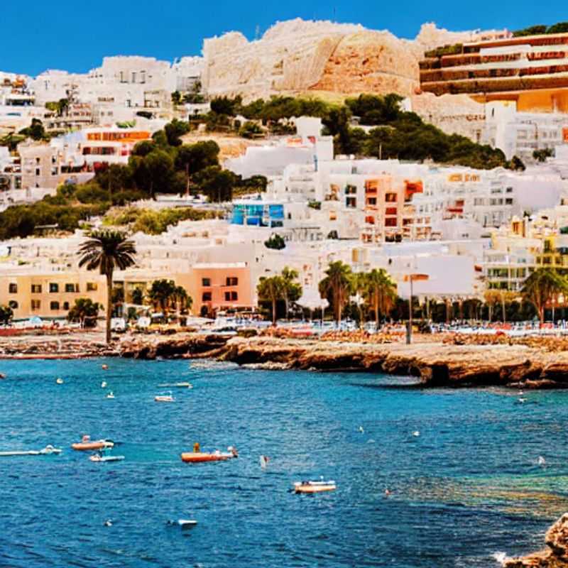 Deux jeunes profitant du soleil printanier sur une plage idyllique d'Ibiza, l'endroit parfait pour un spring break inoubliable.