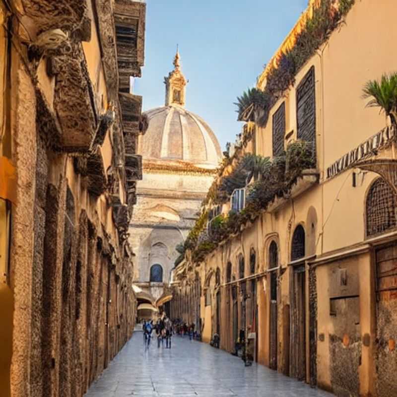 Deux amis explorant les marchés animés de Palerme, en Italie, pendant les vacances de printemps, capturant l'essence vibrante de la ville. (Two friends exploring the lively markets of Palermo, Italy, during spring break, capturing the vibrant essence of the city.)