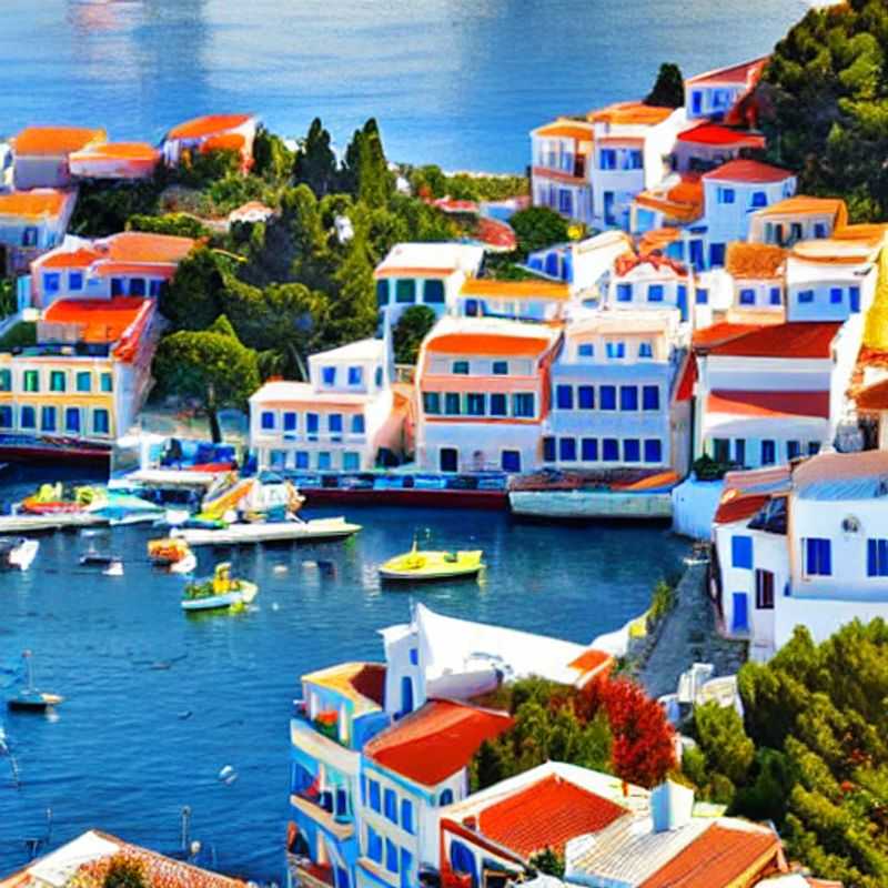 Spring break bliss in Skopelos! Picture-perfect view of the vibrant blue Aegean Sea meeting the whitewashed buildings of Skopelos town, just begging to be explored during your getaway.