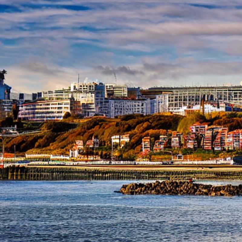 Deux amies riant et explorant le magnifique port de La Coruña sous le soleil printanier, une escapade parfaite pour les vacances de printemps en Espagne.