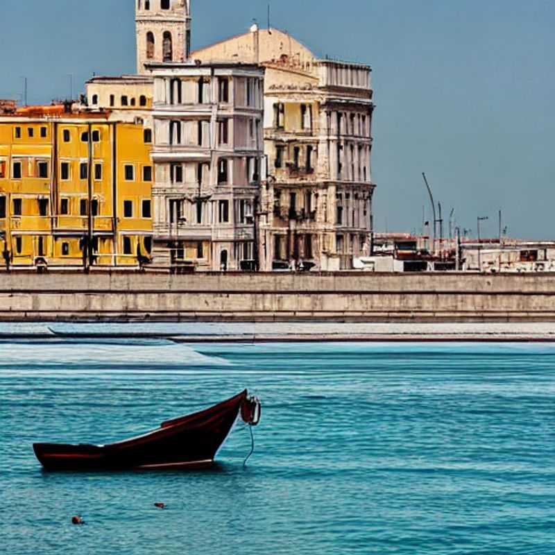Vue printanière pittoresque de Bari Vecchia, Italie, avec ses ruelles charmantes et ses façades historiques baignées de soleil, offrant un aperçu des découvertes possibles pendant les vacances de printemps.