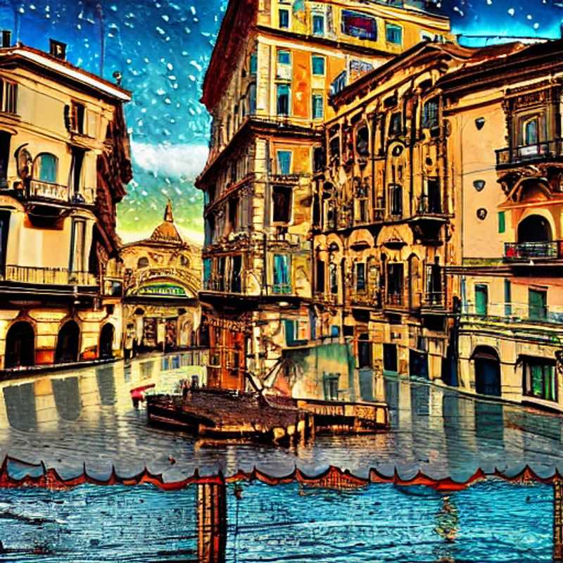 Vue colorée de Naples au printemps : Découvrez les rues vibrantes et l'ambiance festive de Naples, Italie, pendant les vacances de printemps.