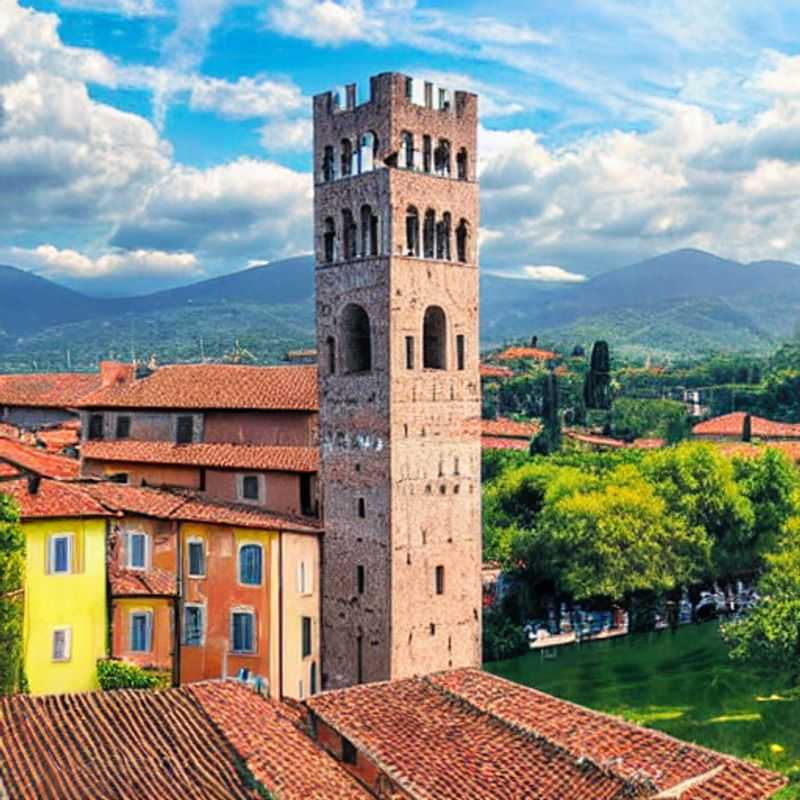 Vue printanière ensoleillée des remparts de Lucques, Italie, offrant un cadre idyllique pour une escapade pendant les vacances de printemps. (Sunny spring view of the walls of Lucca, Italy, offering an idyllic setting for a spring break getaway.)