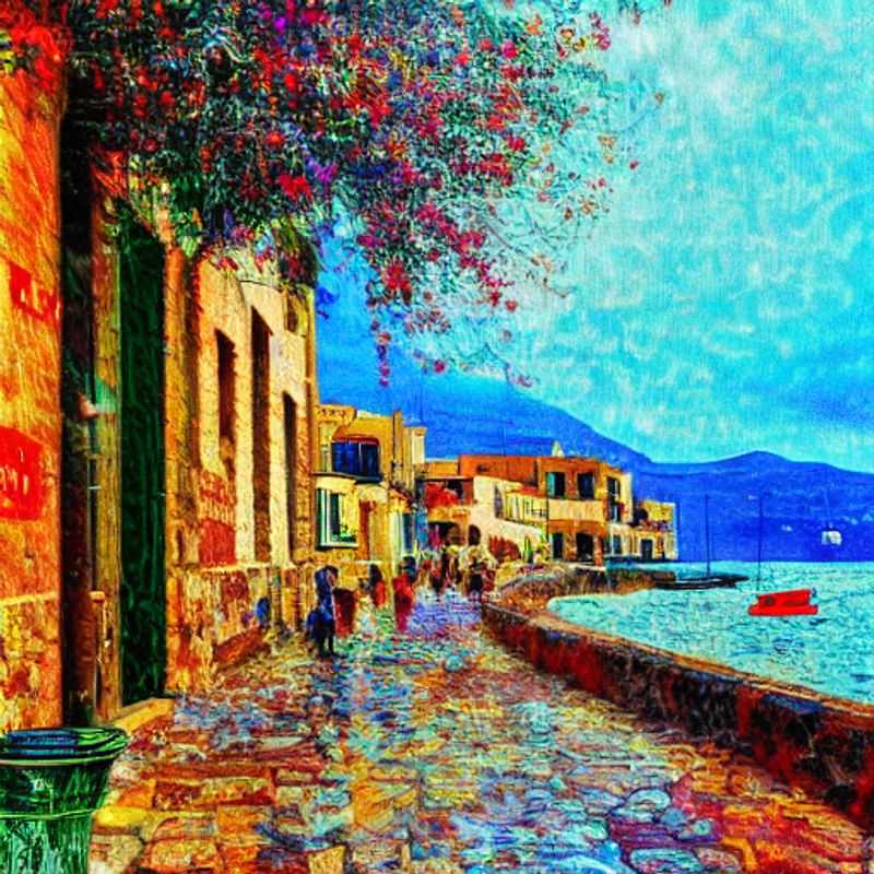 Dos jóvenes explorando el pintoresco puerto veneciano de Chania, Grecia, disfrutando del ambiente primaveral durante sus vacaciones de primavera. (Two young people exploring the picturesque Venetian harbor of Chania, Greece, enjoying the spring atmosphere during their spring break.)