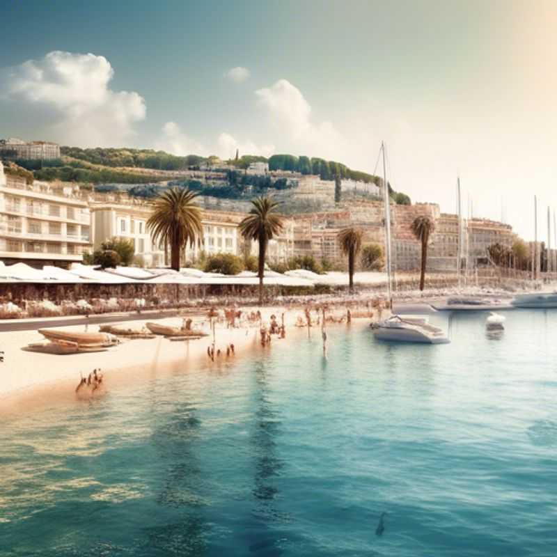 Here are a few options for alt text in Portuguese for an image of Cannes, France, in an article about whether Cannes is considered luxury: