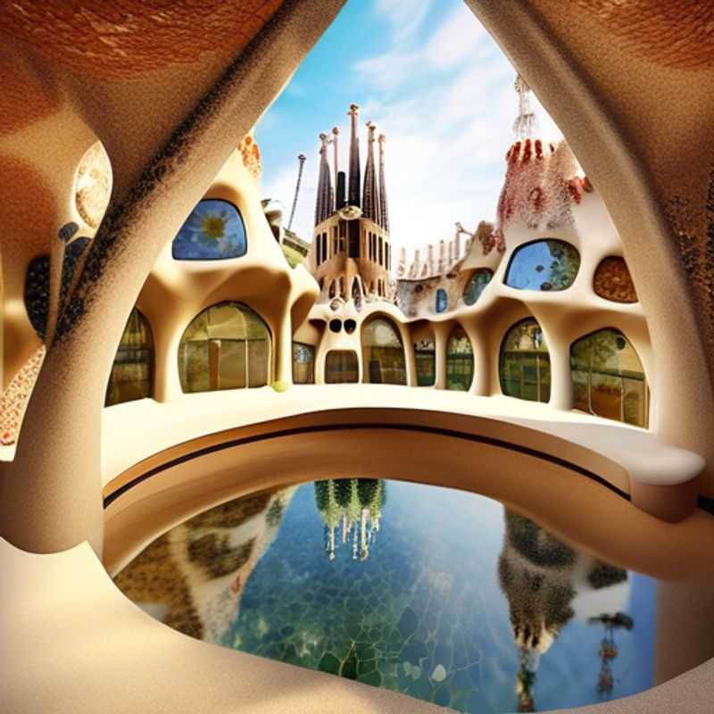 Un viajero solitario disfrutando de la vibrante arquitectura de Barcelona, España, mientras explora la ciudad durante dos semanas en primavera, capturando momentos de lujo y conexión social.
