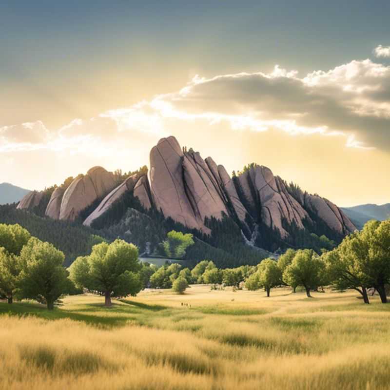Two couples exploring the vibrant spring landscapes of Boulder, USA, surrounded by blooming wildflowers and majestic mountains during their 3-day luxury getaway.