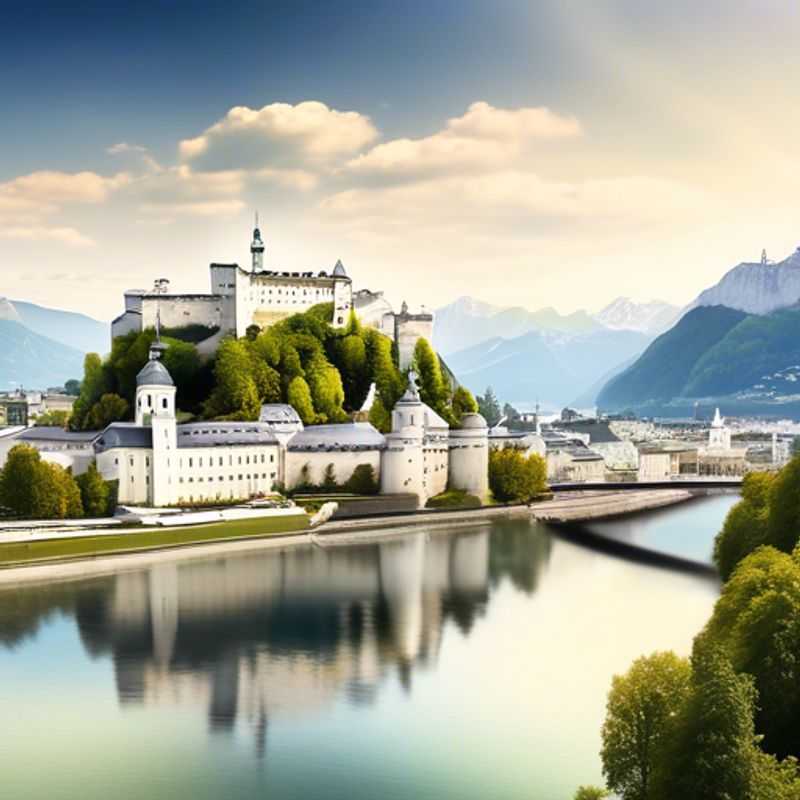 A couple immersed in the vibrant springtime charm of Salzburg, Austria, surrounded by blooming flowers and historic architecture, as they embark on a 3-week journey of cultural exploration.
