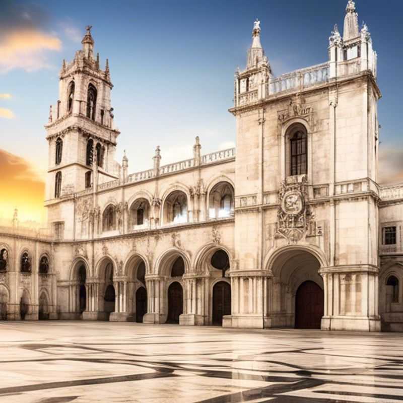 Dos parejas explorando la vibrante y soleada Lisboa, Portugal, durante su escapada de 3 días en verano, rodeados de azulejos coloridos y vistas panorámicas del río Tajo.