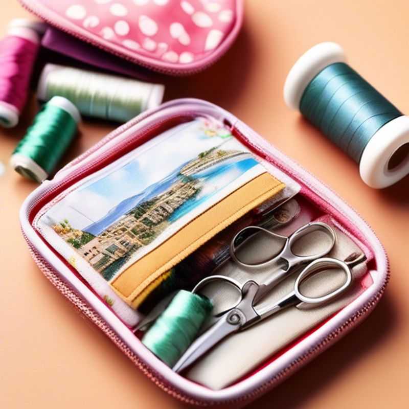 A compact travel-size sewing kit, ready to tackle any fashion emergency on your adventures.