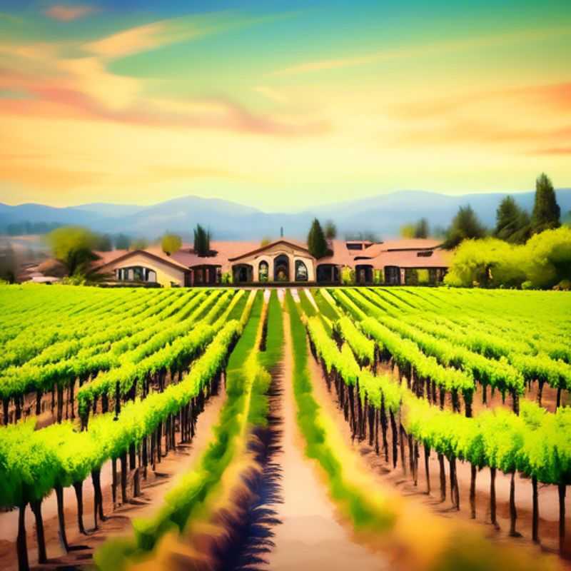 Le charme bucolique de la Napa Valley, entre vignobles et montagnes, illustrant le luxe et le prestige de cette région viticole californienne.
