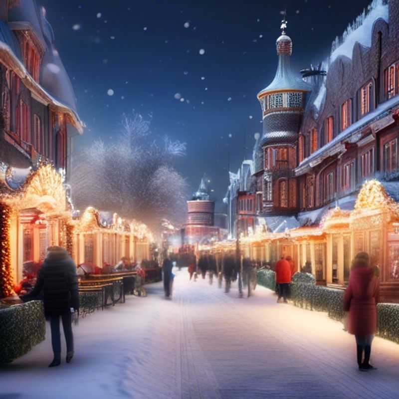 Un voyageur solitaire explorant les charmes hivernaux de Copenhague, Danemark, avec le canal Nyhavn gelé en arrière-plan, une scène pittoresque pour un séjour prolongé et luxueux dans la ville.