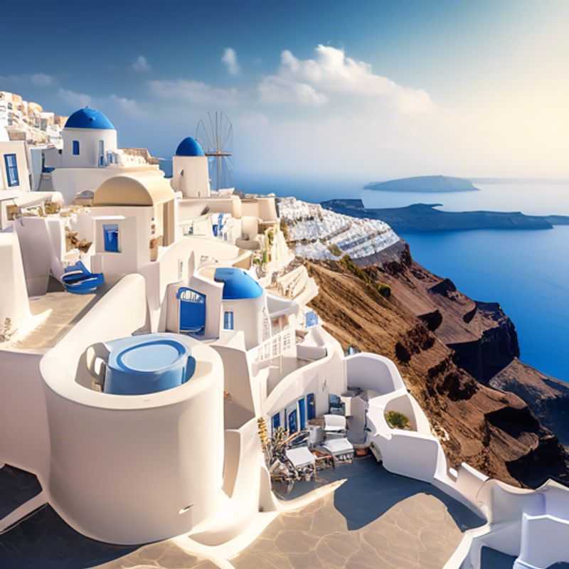 Experience the Magic: Watching the Breathtaking Sunset from Oia's Iconic Blue-Domed Churches in Santorini, Greece