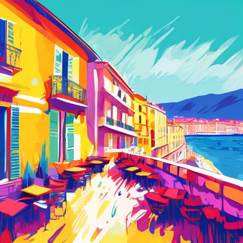 Três casais aproveitando a deslumbrante vista da Promenade des Anglais em Nice, França, durante uma escapada de 24 horas no inverno.