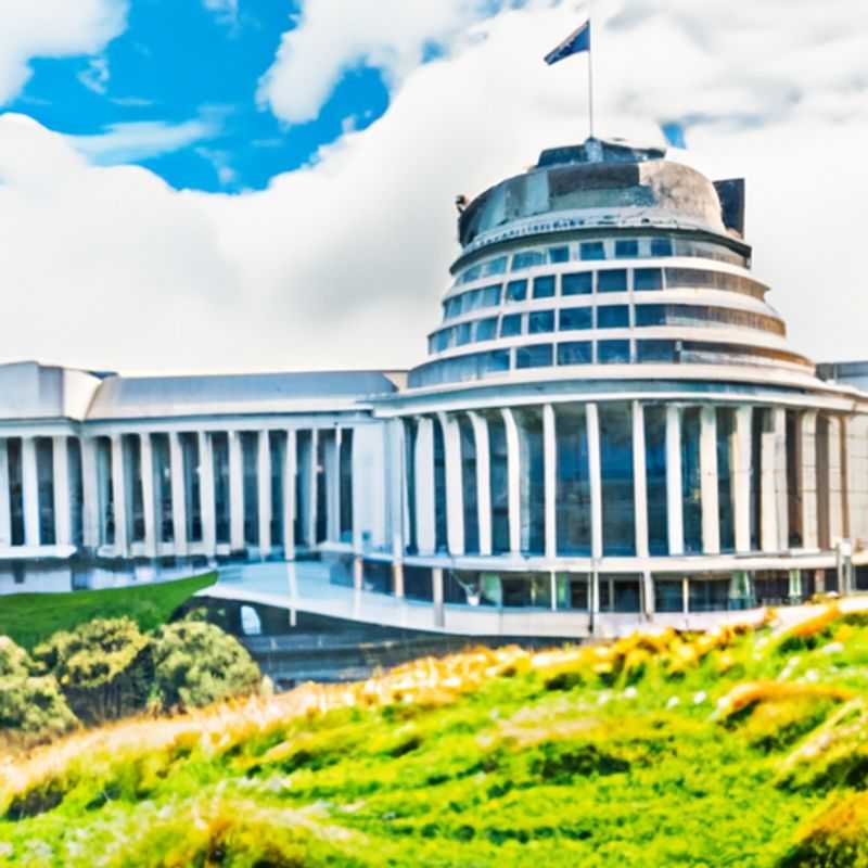 O Parlamento e o Edifício Beehive de Wellington na Primavera: Uma Jornada Cultural Encantadora