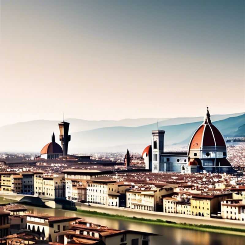 Un couple découvrant la magie de Florence, Italie, sous un manteau d'hiver, lors de leur semaine de voyage de luxe.