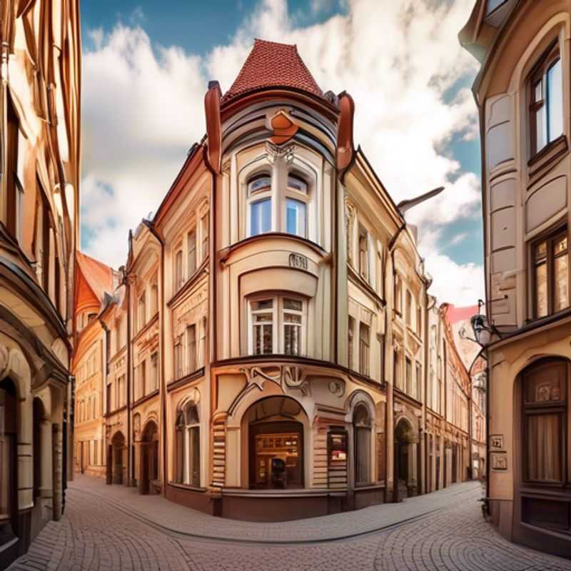 Three couples, dressed in elegant winter attire, stroll through the enchanting Old Town of Riga, Latvia, basking in the festive ambiance of a charming Christmas market.