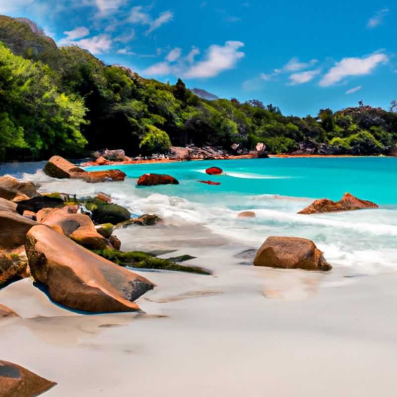 Três casais desfrutam das águas azul-turquesa e das areias brancas das Seychelles, um paraíso tropical no Oceano Índico, durante sua escapada de 24 horas no inverno.