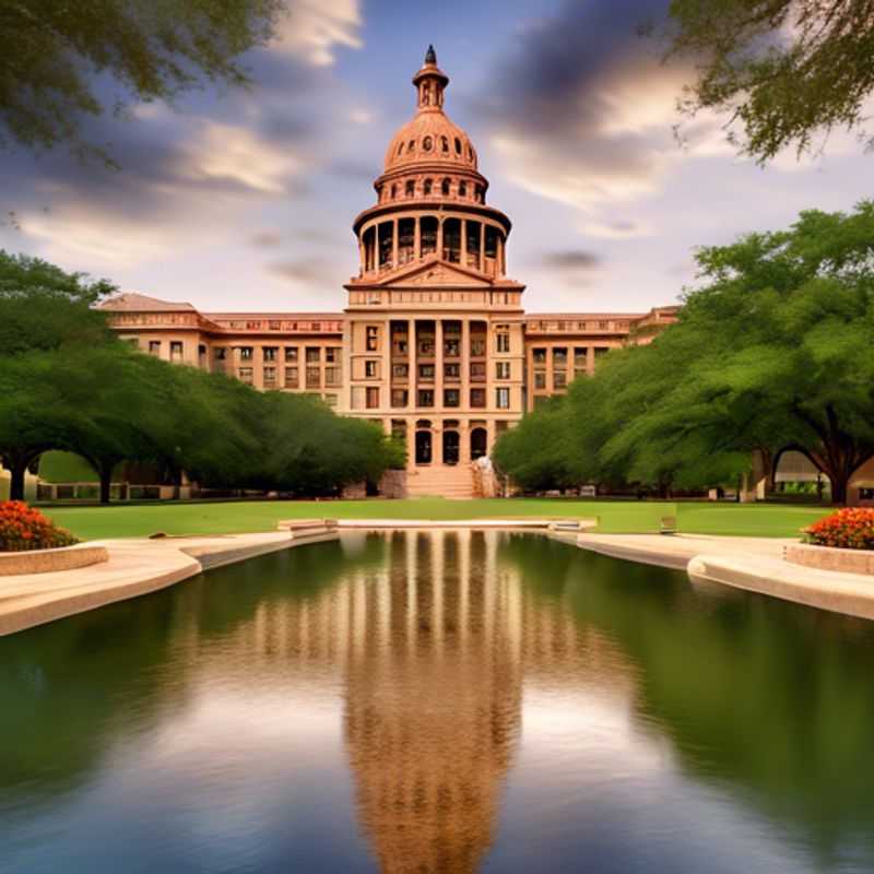 Uma família com crianças explorando a vibrante cidade de Austin, EUA, durante a primavera, em sua viagem de 5 dias como viajantes de luxo em um ano sabático.