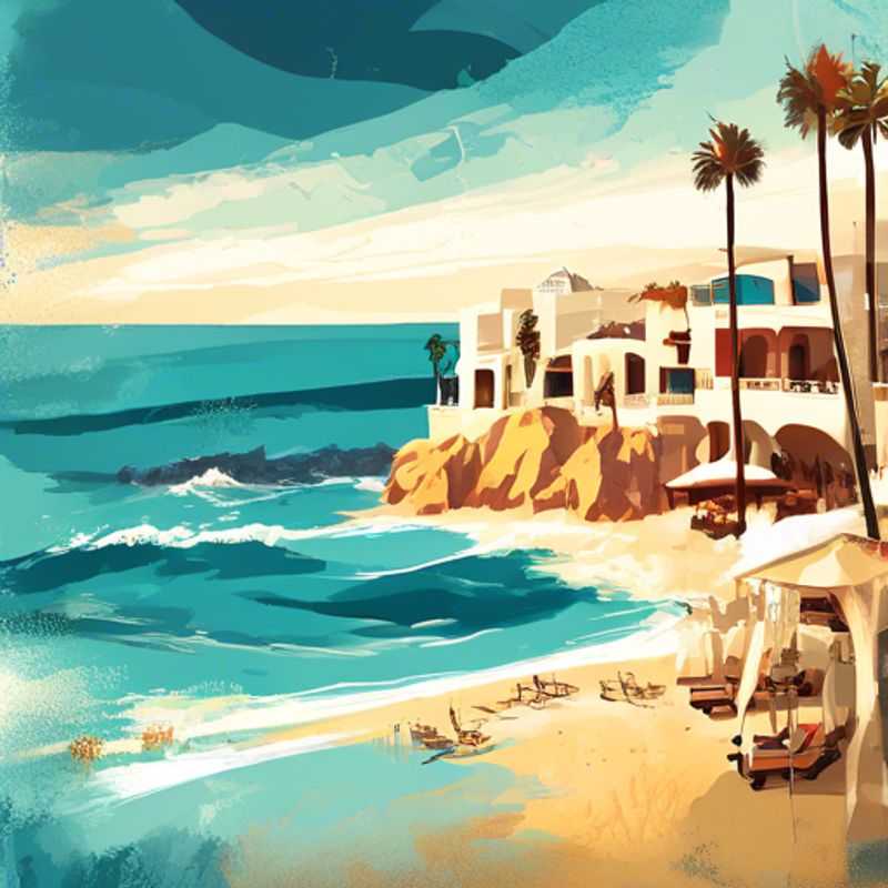 Le soleil couchant sur les eaux turquoise de Los Cabos, Mexique.