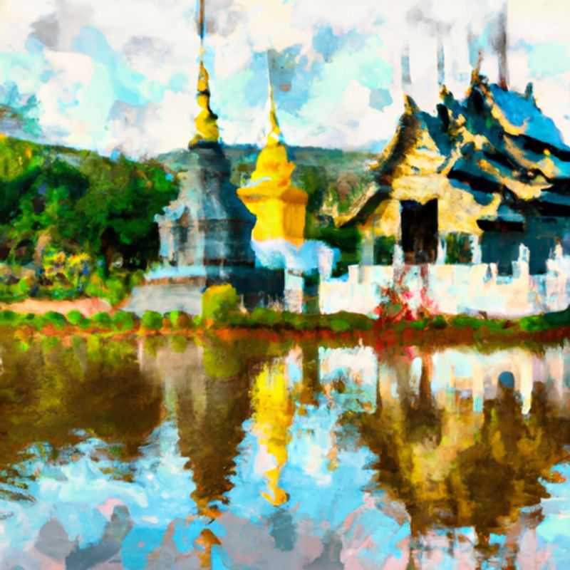 Uma família feliz explora o vibrante mercado noturno de Chiang Mai, Tailândia, durante sua aventura de uma semana de verão, imersa na cultura e nas tradições únicas da cidade.