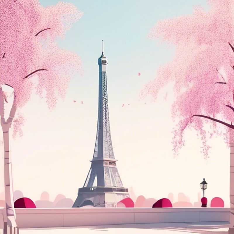 Un couple, Les Luxury Staycationers, explorant le charme printanier de Paris, France, lors de leur escapade de 3 jours, entouré de fleurs en pleine floraison et de monuments emblématiques.