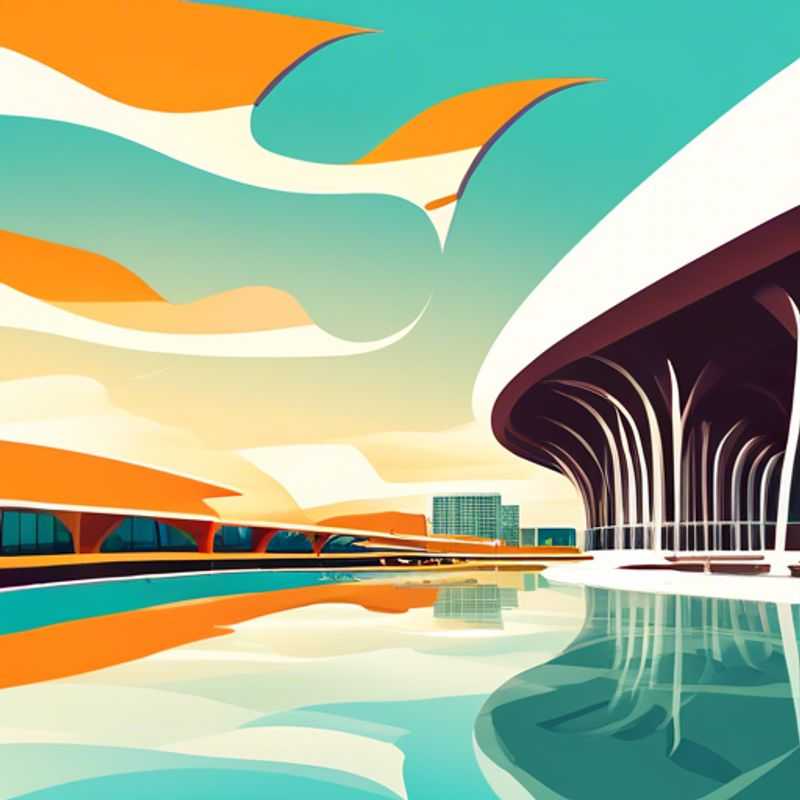 Brasilia, capitale futuriste du Brésil, architecture monumentale et espaces verts luxuriants.