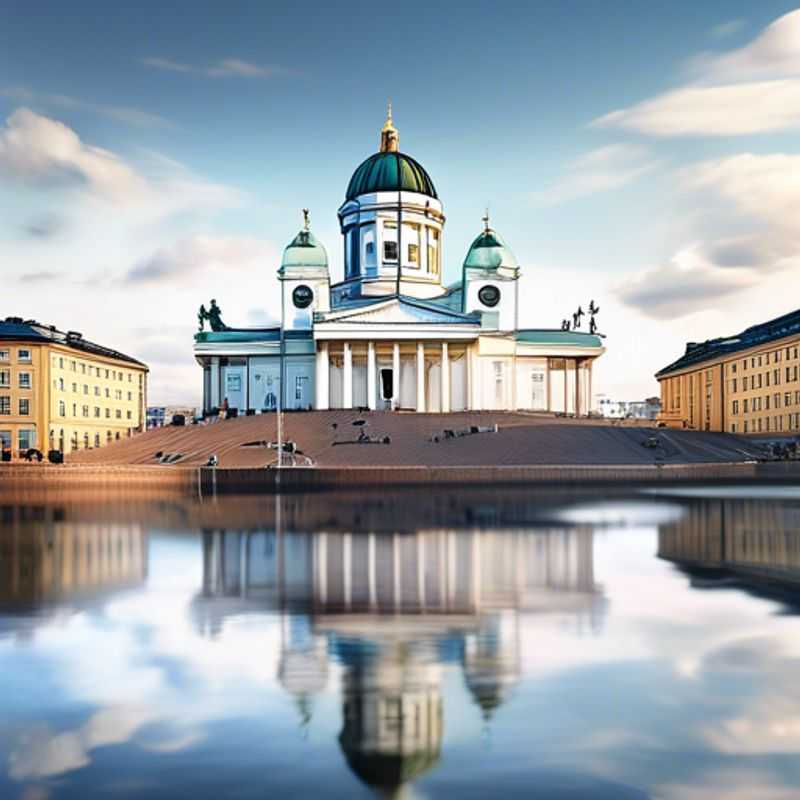 A solo traveler, The Luxury Staycationer, savoring the vibrant autumn foliage in Helsinki, Finland, as they explore the city's stunning architecture and cozy cafes during their 3-day fall getaway.