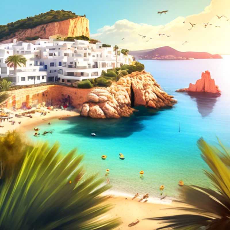 Ibiza, Espagne : plages idylliques et maisons blanches sous le soleil méditerranéen.