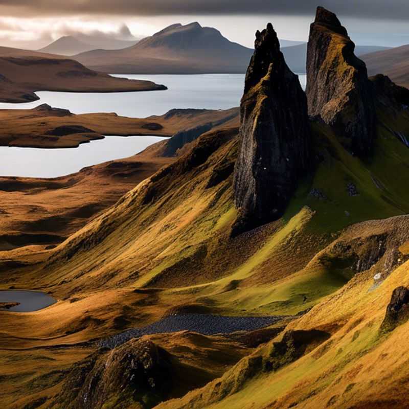 Deux couples explorant la beauté sauvage de l'île de Skye, en Écosse, lors de leur escapade romantique de luxe de quatre jours, entourés de paysages époustouflants et de mystères enchanteurs.