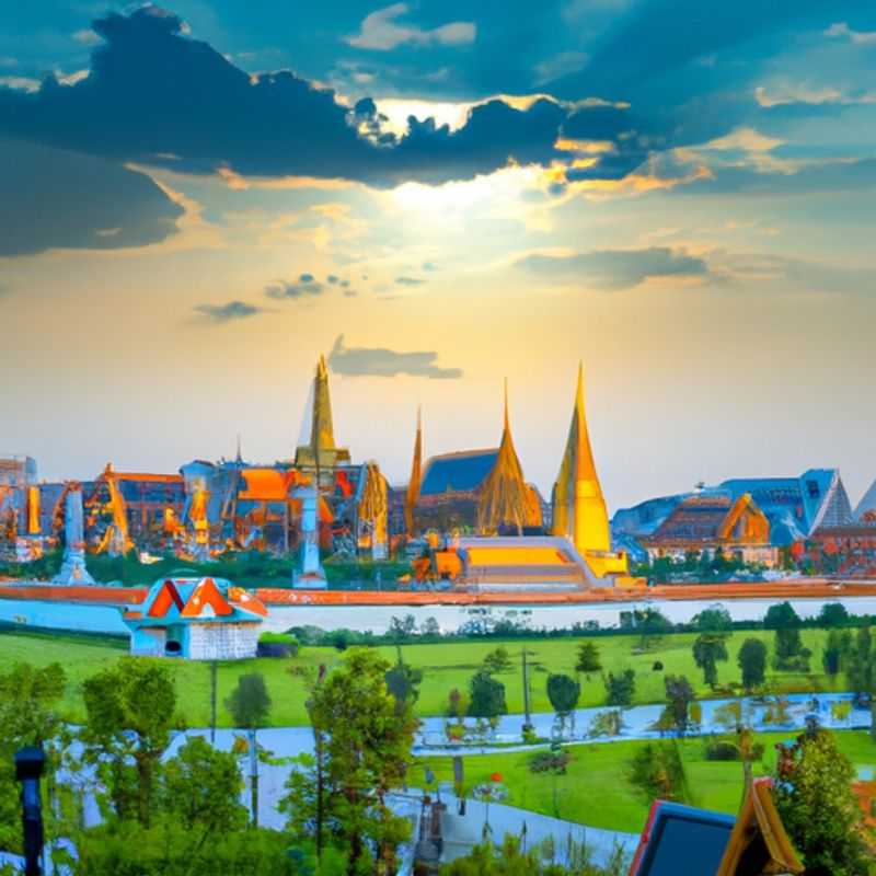 Família feliz explora o vibrante mercado flutuante de Bangkok, Tailândia, durante sua viagem de uma semana na primavera, imersa na cultura e sabores únicos do país.