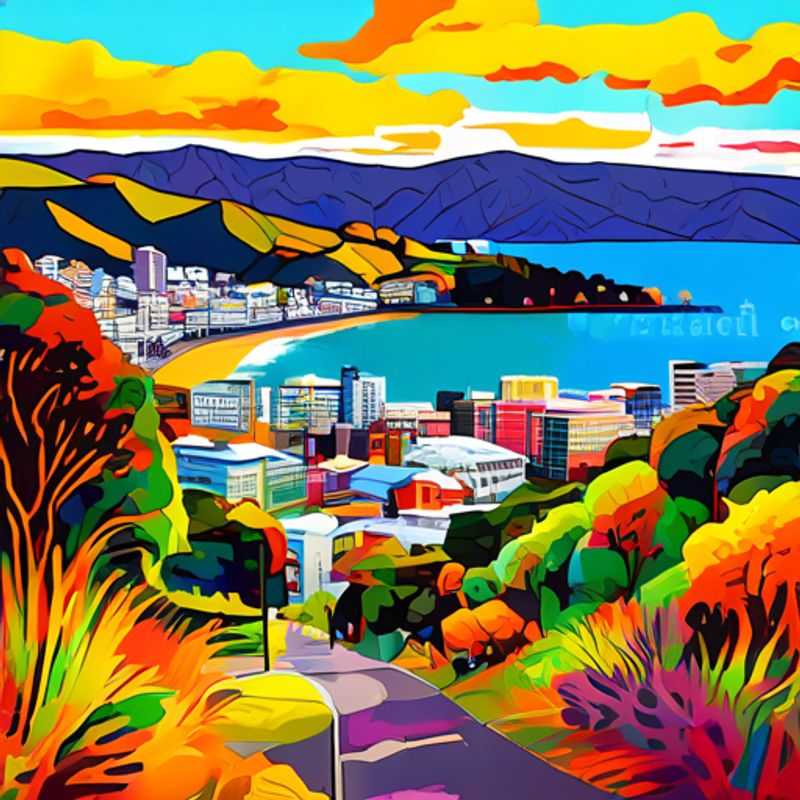 Wellington, Nouvelle-Zélande : Vue pittoresque de la ville, soulignant son charme et son élégance.