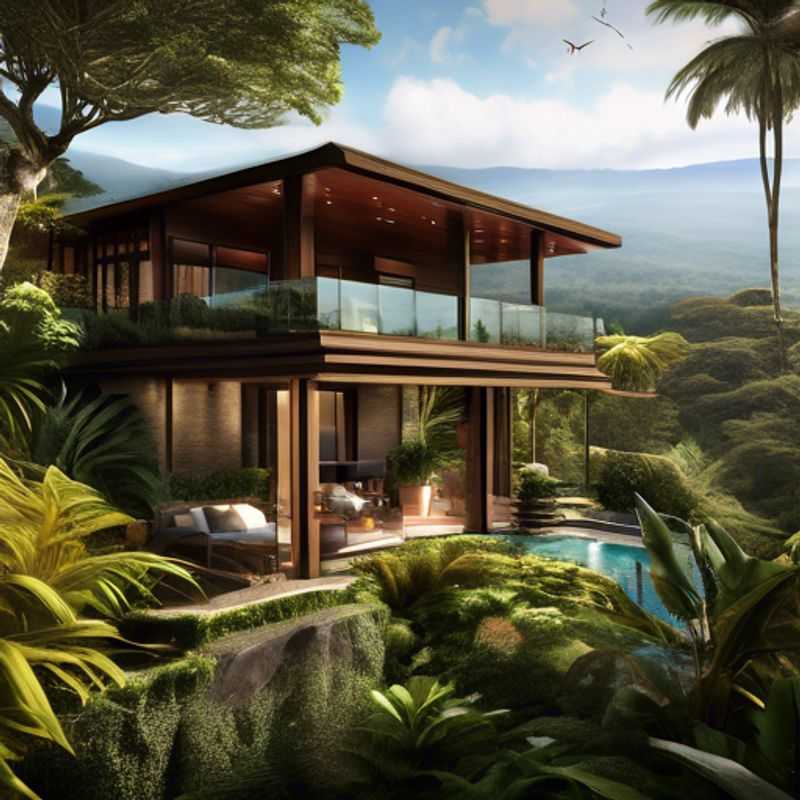 Le paysage luxuriant de Monteverde, Costa Rica : des forêts nuageuses verdoyantes et des ponts suspendus, illustrant le potentiel de luxe de cette destination.